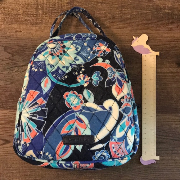 Vera Bradley Lunch Bunch Bag Blue Pink - Picture 1 of 8